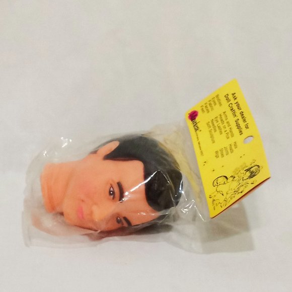 Doll Craftin' 3" Thomas Head 163-52 Unused Old Stock Black Hair - Picture 4 of 6